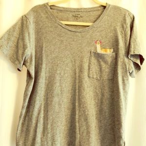 J Crew Peek-A-Boo Llama T-Shirt